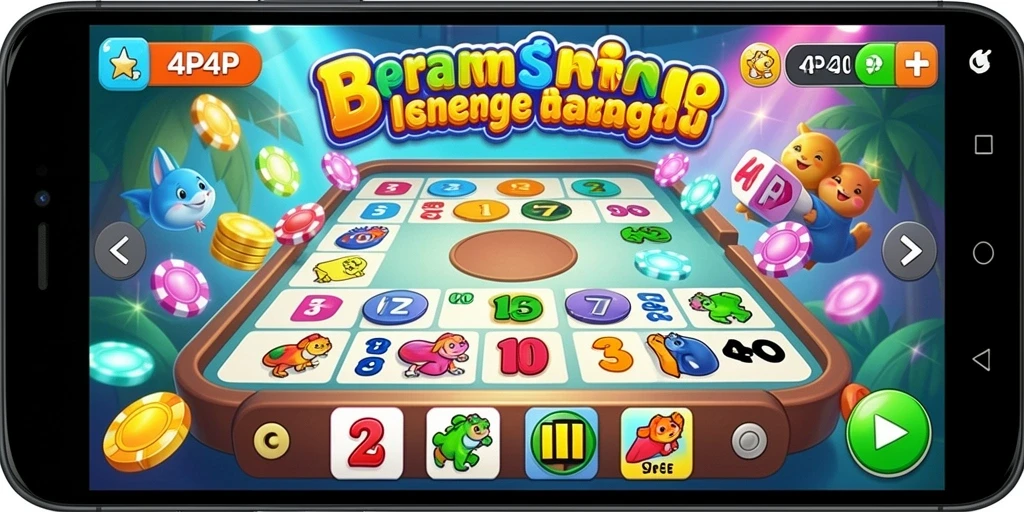 Tampilan menarik gameplay Bingo di 4P4P yang seru.