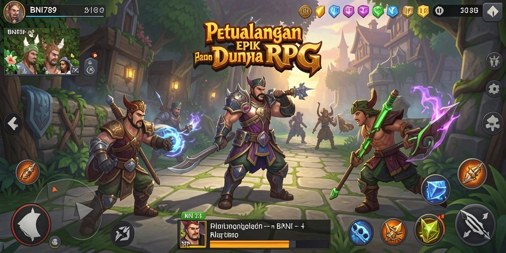 Tampilan gameplay seru dalam BNI789, eksplorasi dunia RPG yang menakjubkan.