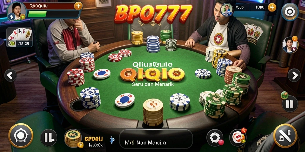 Tangkapan layar BPO777 menunjukkan gameplay menarik QiuQiu.