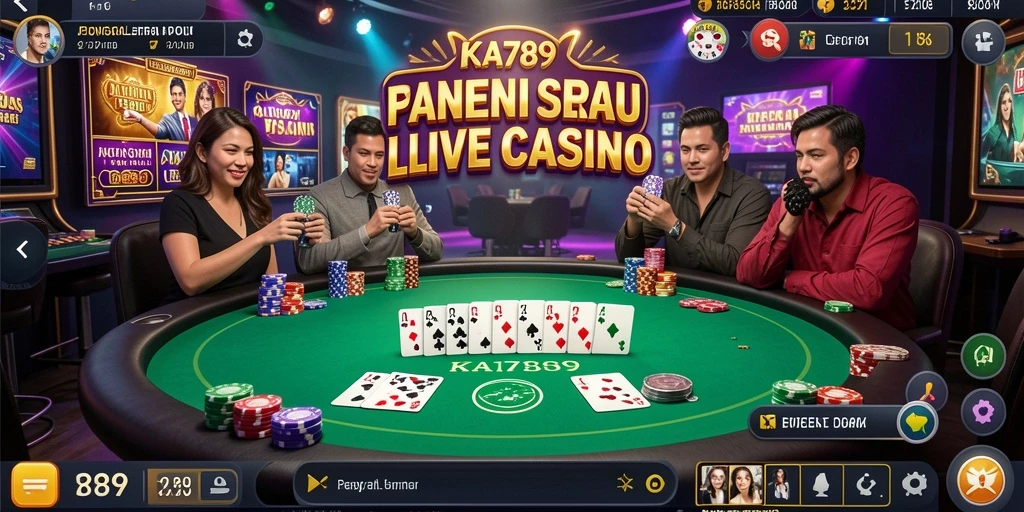 Tampilan gameplay Live Casino yang mendebarkan dari KA789.