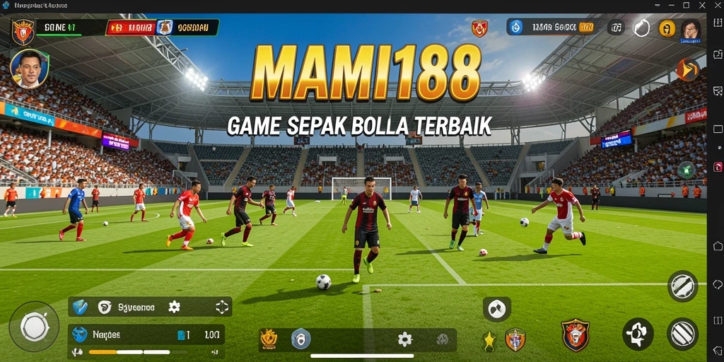Tampilan gameplay MAMI188 dengan aksi sepak bola yang mendebarkan.
