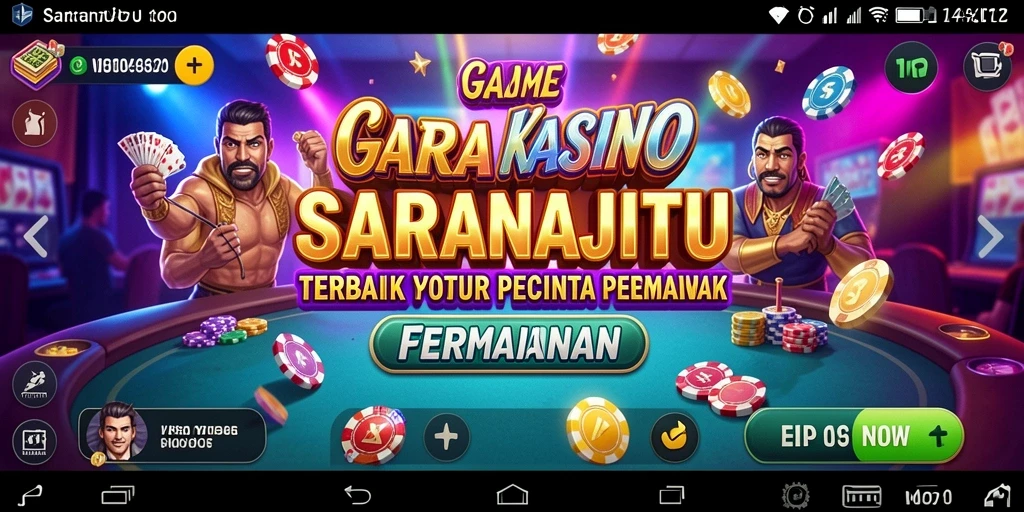 Tampilan gameplay Kasino SARANAJITU yang menegangkan dan seru.