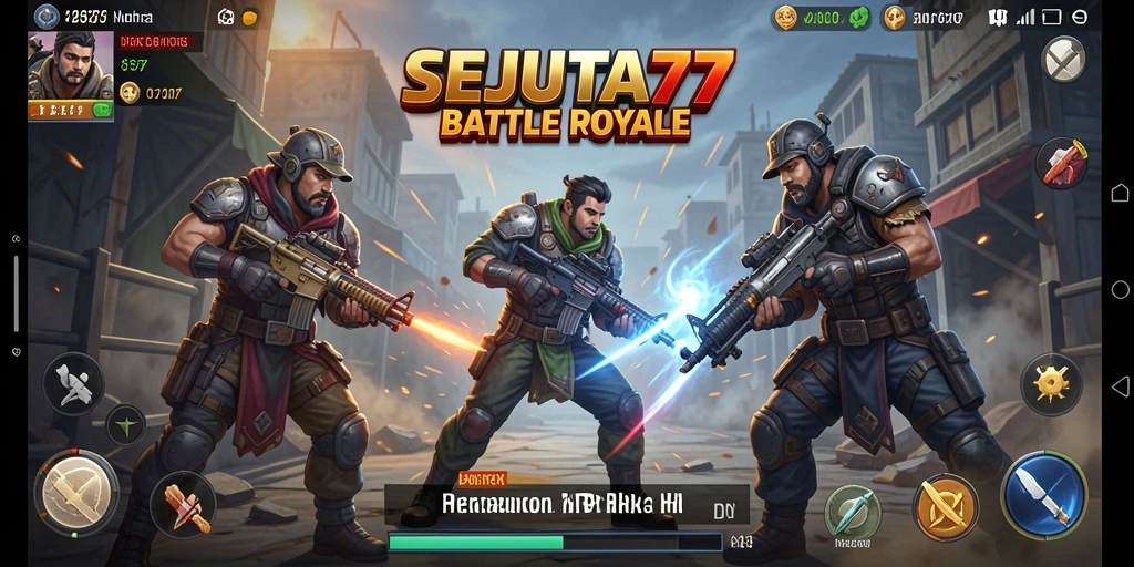 Tangkapan layar gameplay menampilkan aksi seru di arena Battle Royale.